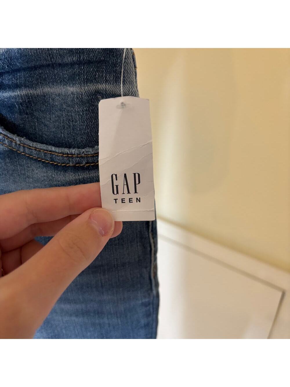 Gap Teen NWT Girls' Sky High Skinny Ankle Dark Wash Jeans Adjustable Waist 16 - Picture 3 of 10